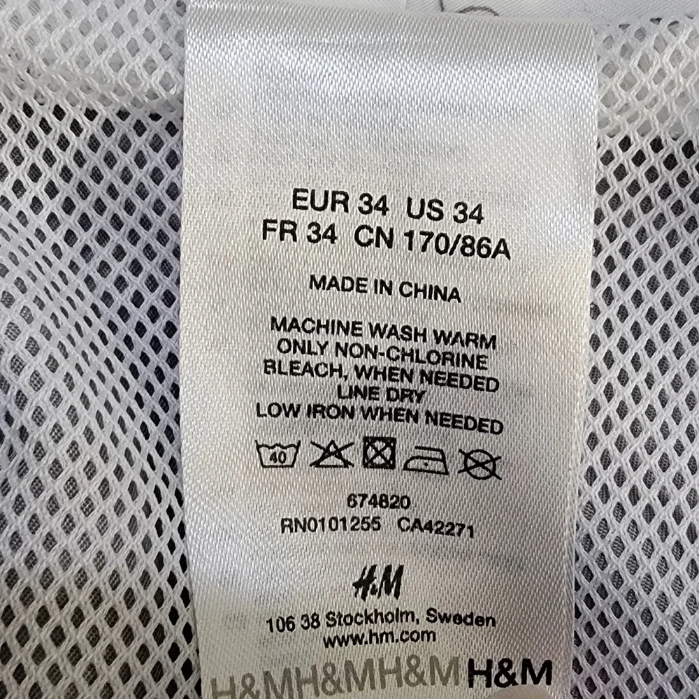 H&M Gray Patterned Swim Trunks with Geometric And Skull Print